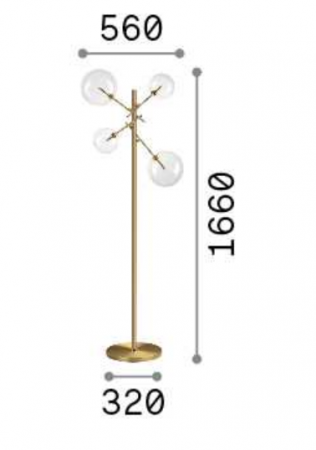Lampadar EQUINOXE PT4, alama, inaltime 166 cm - IDEAL LUX [2]