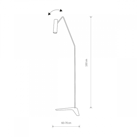 Lampadar EYE SUPER I negru, inaltime 160 cm - NOWODVORSKI [1]
