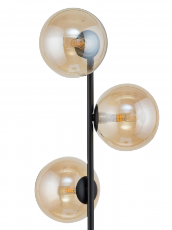 Lampadar ORO, negru/chihlimbar, 3*G9, 12W, inaltime 161 cm - SIGMA [1]