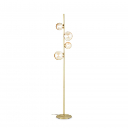 Lampadare - Lampadar PERLAGE PT4 auriu/amber, inaltime 164 cm - IDEAL LUX