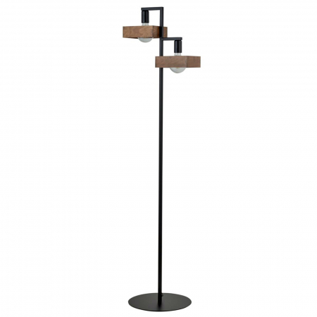 Lampadare - Lampadar ROBIN, negru cu lemn, 160 cm