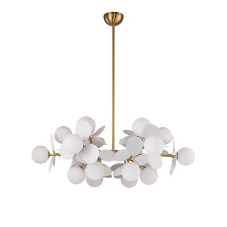Lampi suspendate - Lustră CHIC, alb/auriu, 90 cm - Step into Design