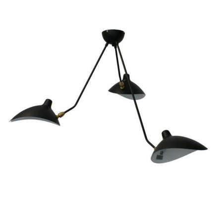 Iluminat dormitor - Lustră CRANE-3P neagră, 40W, 90 cm - Step into Design