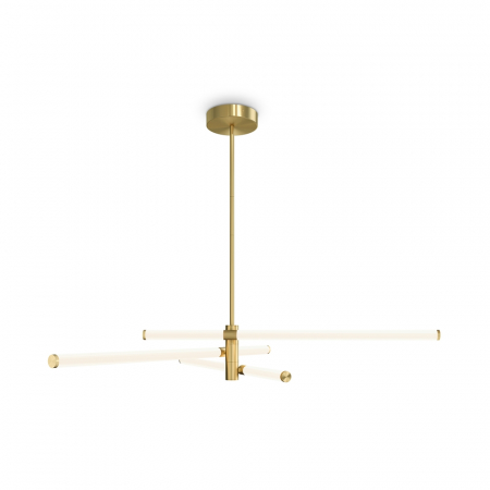 LED - Lustra LED AXIS, alb/auriu, 40W, 3000K, diametru 124 cm - MAYTONI