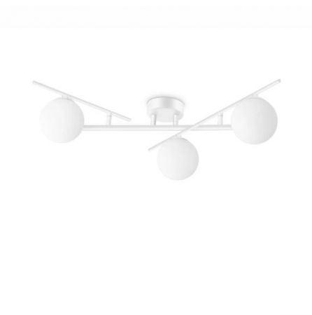 Plafoniere - Lustra tip plafoniera ATLAS, negru/alb, 3*G9, lungime 50 cm - IDEAL LUX