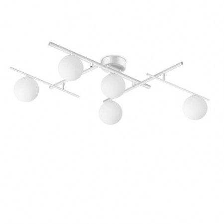 Lustra tip plafoniera ATLAS, alb, 5*G9, lungime 106 cm - IDEAL LUX