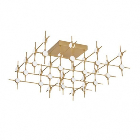 LED - Lustra tip plafoniera LED ATOMO, auriu/alb, dimabila, 3000K, 6048 lm, lungime 75 cm - NOVA LUCE