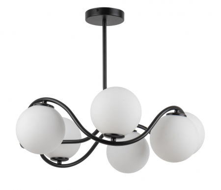 PROMOTII - Lustra VENA, negru/alb, 6*G9, diametru 65 cm - SIGMA