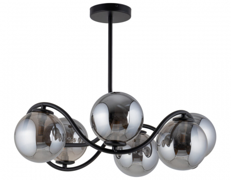 Lampi suspendate - Lustra VENA, negru/gri, 6*G9, diametru 65 cm - SIGMA