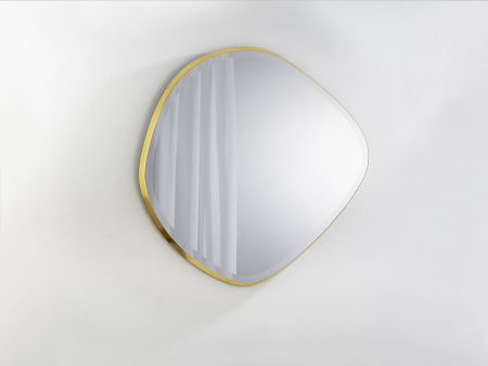 Oglinda decorativa MIMO, forma ovala neregulata, rama aurie, latime 80 cm - SCHULLER [2]