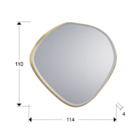 Oglinda decorativa MIMO, forma neregulata, rama aurie, latime 114 cm - SCHULLER [3]