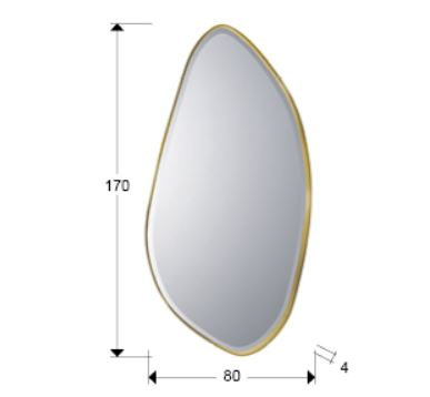 Oglinda decorativa MIMO, forma ovala neregulata, rama aurie, inaltime 170 cm - SCHULLER [3]