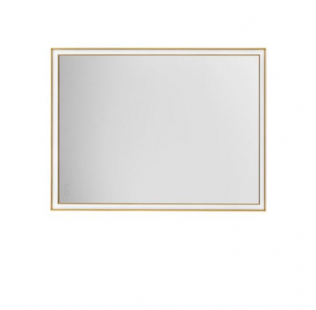 Oglinda dreptunghiulara LED AMBOR, iluminare frontala, rama aurie, 2488 lm, IP44, intrerupator touch, functie dezaburire, 60*80 cm - NOVA LUCE [3]