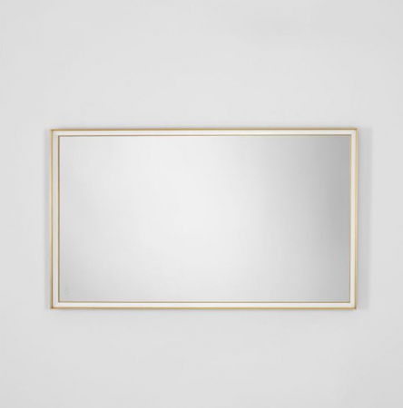 Oglinda dreptunghiulara LED AMBOR, iluminare frontala, rama aurie, 2556 lm, IP44, intrerupator touch, functie dezaburire, 70*120 cm - NOVA LUCE [3]