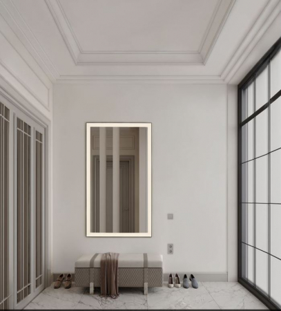 Oglinzi - Oglinda dreptunghiulara LED DECA, iluminare frontala, 1026 lm, IP44, intrerupator touch, functie dezaburire, 120*70 cm - NOVA LUCE