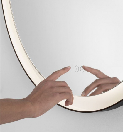 Oglinda rotunda LED URAL, iluminare frontala, 682 lm, IP44, intrerupator touch, functie dezaburire, diametru 60 cm - NOVA LUCE [1]