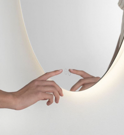 Oglinda rotunda LED DAB, iluminare indirecta, 912 lm, IP44, intrerupator touch, functie dezaburire, diametru 80 cm - NOVA LUCE [1]