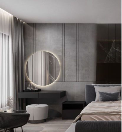 Oglinzi - Oglinda rotunda LED DAB, iluminare indirecta, 912 lm, IP44, intrerupator touch, functie dezaburire, diametru 80 cm - NOVA LUCE