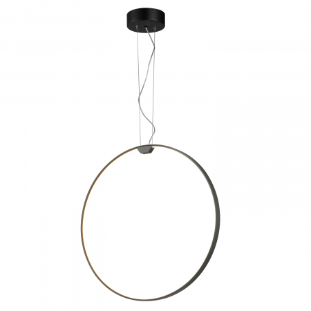 Lampi suspendate - Lampă suspendată LED ACIRCULO, neagră, 3000K, 50 cm - Step into Design