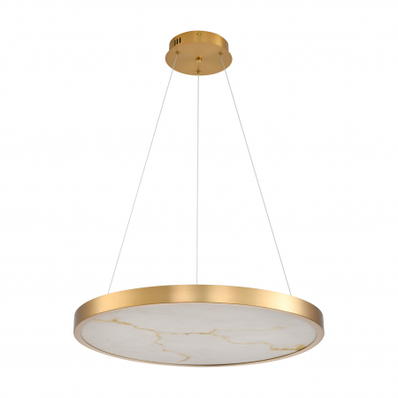 LED - Lustră suspendată LED ALCHEMY, auriu/alabastru, 60 cm