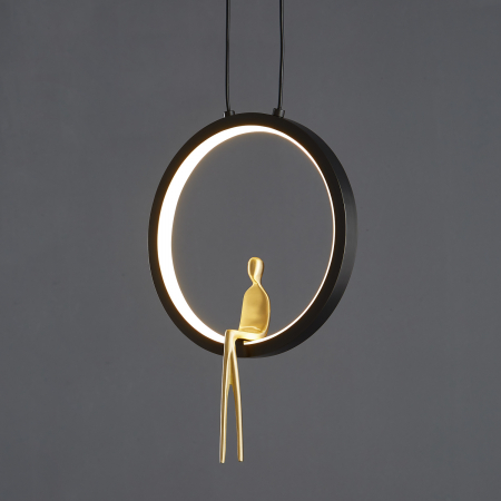 Lampă suspendată LED AMICI, negru/auriu, 3000K - Step into Design [5]