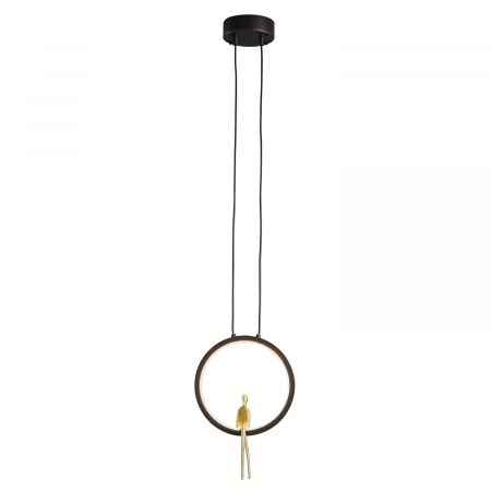 Lampă suspendată LED AMICI, negru/auriu, 3000K - Step into Design [1]