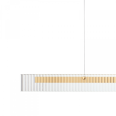 Lustră suspendată LED LONGIN aurie, 3000K, 120 cm [7]