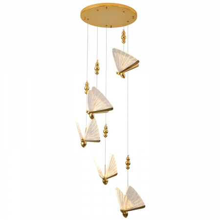 Candelabre - Lampă suspendată LED BEE, aurie, 45 cm - Step into Design