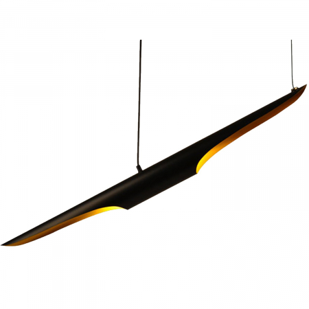 Lampi suspendate - Lampă suspendată TUBE neagră, 100 cm - Step into Design