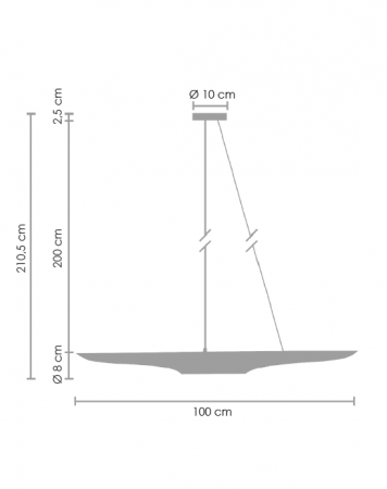 Lampă suspendată TUBE neagră, 100 cm - Step into Design [4]