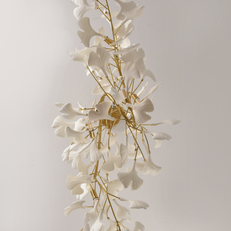 Candelabru BOTANIKA WAVE, auriu/alb, 125 cm - STEP INTO DESIGN [10]