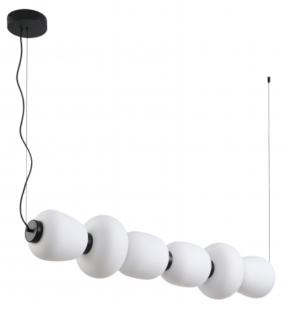 LED - Lampă suspendată LED BRILLA-6, negru/alb, 3000 K, 125 cm