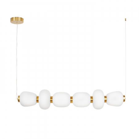 Lampă suspendată LED BRILLA-6, auriu/alb, 3000K, 125 cm