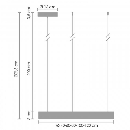 Lampă suspendată LED CIRCLE, alamă, 100 cm - Step into Design [10]