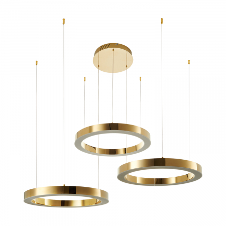 Lampă suspendată LED CIRCLE, aurie, 3x60 cm - Step into Design