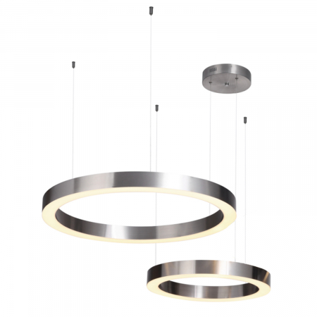 Corpuri de iluminat - INTERIOR - Lampă suspendată LED CIRCLE, nichel, diametre 60/80 cm - Step into Design