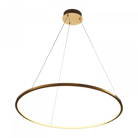 Iluminat zona dining - Lampă suspendată LED CIRCLE SLIM, aurie, 80 cm - Step into Design