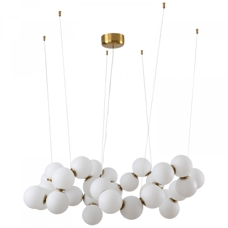 Lampă suspendată LED CORALLI-100, alb/alamă, 100 cm - Step into design [1]