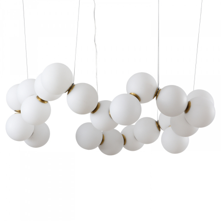 LED - Lampă suspendată LED CORALLI-80, alb/alamă, 80 cm - Step into design