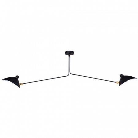 Lampi suspendate - Lustră CRANE-2P neagră, 40W, 182 cm - Step into Design