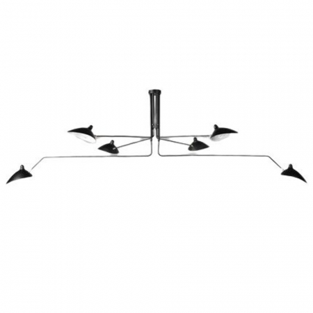 Lustră CRANE-6P neagră, 40W, 286 cm - Step into Design