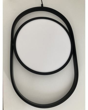 Pendul LED ELIPSE negru, 3000K, 38 cm - Step into Design [2]