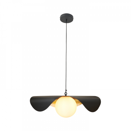 Lampi suspendate - Lustră suspendată Enzo, negru/auriu, lungime 80 cm - Step Into Design