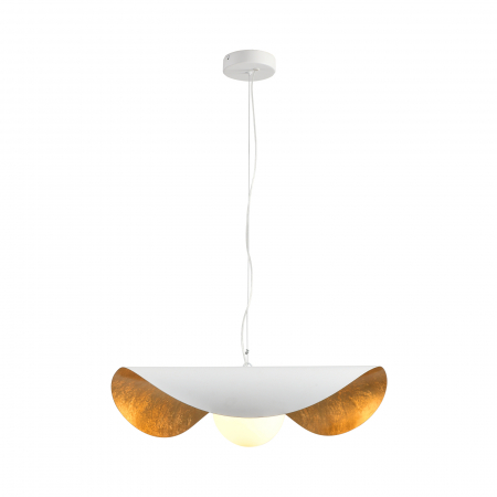 PROMOTII - Lustra suspendata ENZO, alb/auriu, 60 cm - Step into Design