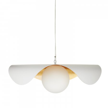 Lustră suspendată Enzo, alb/auriu, 80 cm - Step Into Design [9]