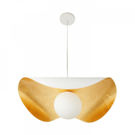 Lustră suspendată Enzo, alb/auriu, 80 cm - Step Into Design [3]