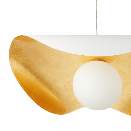 Lustră suspendată Enzo, alb/auriu, 80 cm - Step Into Design [6]