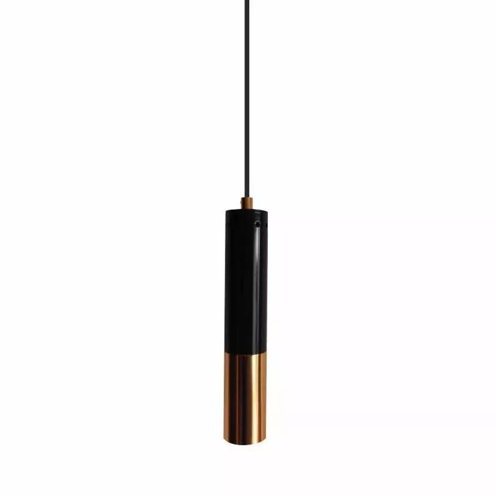 Corpuri de iluminat - INTERIOR - Lampă suspendată GOLDEN PIPE-1, neagră cu auriu - Step into Design