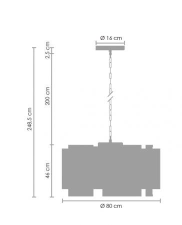Lampă suspendată IMPERIO, neagră, 80 cm - Step into Design [4]