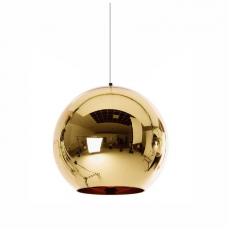 Corpuri de iluminat - INTERIOR - Lampă suspendată MIRROR GLOW, aurie, 40 cm - Step into Design